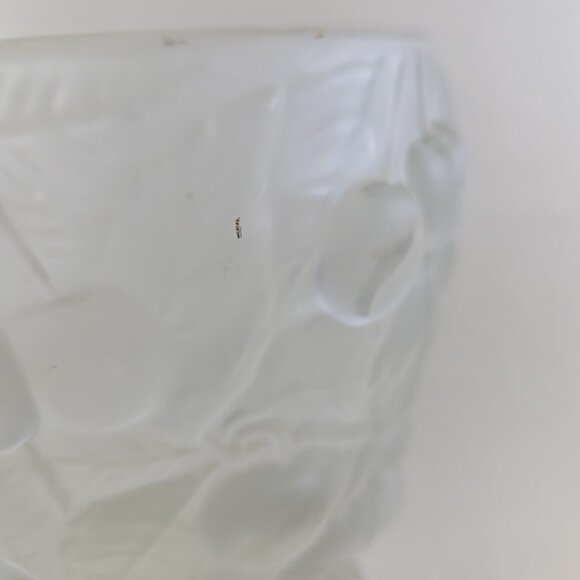 Josef Inwald Barolac Cherries Art Deco Czech Frosted Glass Vase Clear 7" U8 - Picture 12 of 13